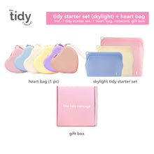 Load image into Gallery viewer, The Tidy Concept Tidy Starter Set & Heart Bag Gift Set