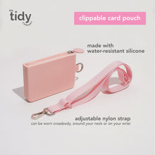 Load image into Gallery viewer, The Tidy Concept Clippable Card Pouch - Silicone Bag with Zipper and Adjustable Nylon Strap
