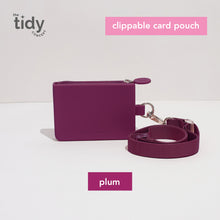 Load image into Gallery viewer, The Tidy Concept Clippable Card Pouch - Silicone Bag with Zipper and Adjustable Nylon Strap