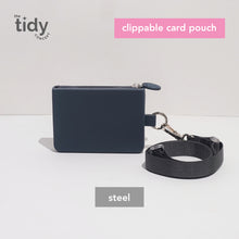 Load image into Gallery viewer, The Tidy Concept Clippable Card Pouch - Silicone Bag with Zipper and Adjustable Nylon Strap