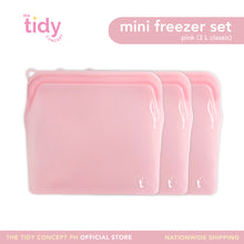 Load image into Gallery viewer, The Tidy Concept Reusable Silicone Bag Mini Freezer Set - Set of 3