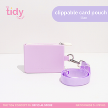 Load image into Gallery viewer, The Tidy Concept Clippable Card Pouch - Silicone Bag with Zipper and Adjustable Nylon Strap
