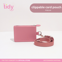 Load image into Gallery viewer, The Tidy Concept Clippable Card Pouch - Silicone Bag with Zipper and Adjustable Nylon Strap
