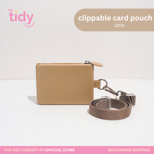 Load image into Gallery viewer, The Tidy Concept Clippable Card Pouch - Silicone Bag with Zipper and Adjustable Nylon Strap
