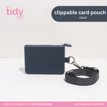 Load image into Gallery viewer, The Tidy Concept Clippable Card Pouch - Silicone Bag with Zipper and Adjustable Nylon Strap
