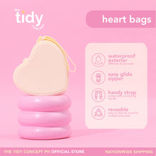 Load image into Gallery viewer, The Tidy Concept Heart Zip Bag
