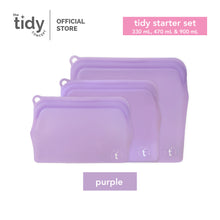 Load image into Gallery viewer, The Tidy Starter Reusable Silicone Bag - Set of 3
