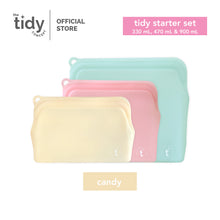 Load image into Gallery viewer, The Tidy Starter Reusable Silicone Bag - Set of 3
