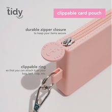 Load image into Gallery viewer, The Tidy Concept Clippable Card Pouch - Silicone Bag with Zipper and Adjustable Nylon Strap
