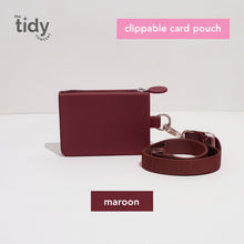 Load image into Gallery viewer, The Tidy Concept Clippable Card Pouch - Silicone Bag with Zipper and Adjustable Nylon Strap
