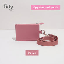 Load image into Gallery viewer, The Tidy Concept Clippable Card Pouch - Silicone Bag with Zipper and Adjustable Nylon Strap
