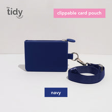 Load image into Gallery viewer, The Tidy Concept Clippable Card Pouch - Silicone Bag with Zipper and Adjustable Nylon Strap
