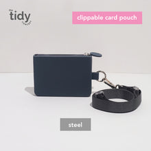 Load image into Gallery viewer, The Tidy Concept Clippable Card Pouch - Silicone Bag with Zipper and Adjustable Nylon Strap
