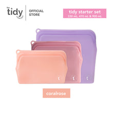 Load image into Gallery viewer, The Tidy Starter Reusable Silicone Bag - Set of 3
