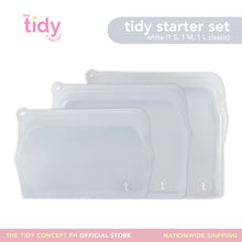 Load image into Gallery viewer, The Tidy Starter Reusable Silicone Bag - Set of 3
