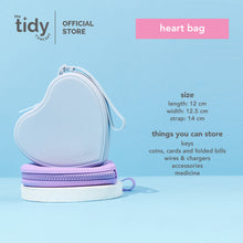 Load image into Gallery viewer, The Tidy Concept Heart Zip Bag
