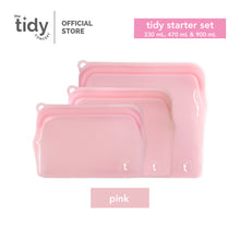 Load image into Gallery viewer, The Tidy Starter Reusable Silicone Bag - Set of 3
