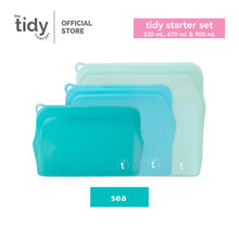 Load image into Gallery viewer, The Tidy Starter Reusable Silicone Bag - Set of 3
