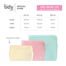Load image into Gallery viewer, The Tidy Starter Reusable Silicone Bag - Set of 3
