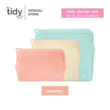 Load image into Gallery viewer, The Tidy Starter Reusable Silicone Bag - Set of 3

