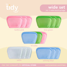 Load image into Gallery viewer, The Tidy Concept Reusable Silicone Wide Bags Set - Set of 3
