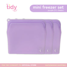 Load image into Gallery viewer, The Tidy Concept Reusable Silicone Bag Mini Freezer Set - Set of 3
