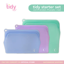 Load image into Gallery viewer, The Tidy Starter Reusable Silicone Bag - Set of 3
