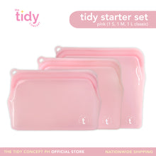 Load image into Gallery viewer, The Tidy Starter Reusable Silicone Bag - Set of 3
