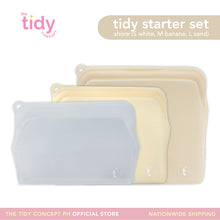 Load image into Gallery viewer, The Tidy Starter Reusable Silicone Bag - Set of 3
