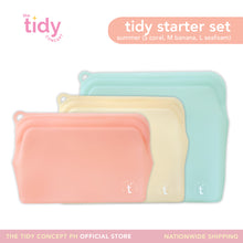 Load image into Gallery viewer, The Tidy Starter Reusable Silicone Bag - Set of 3
